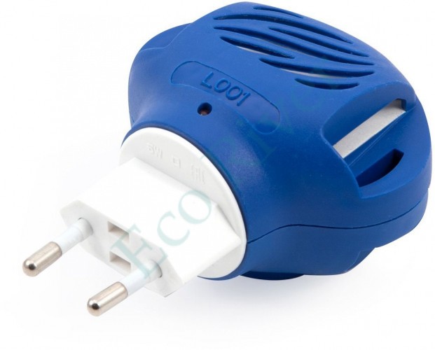 Электрофумигатор универсальный с поворотной вилкой и индикатором, цв. синий/100/