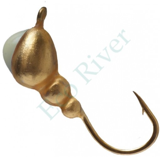 Мормышка вольфрам LumiCom Муравей с ушком Ф3 золото с ф/к AuP