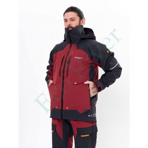 Костюм рыболовный Graff демисезонный размер M/182-188 (Bratex 25000, красный)