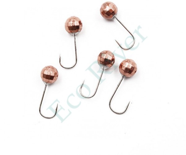 Мормышка вольфрамовая Яман Шар граненый с отв, р.6, вес 1,90 цв.медь(уп.5 шт.)