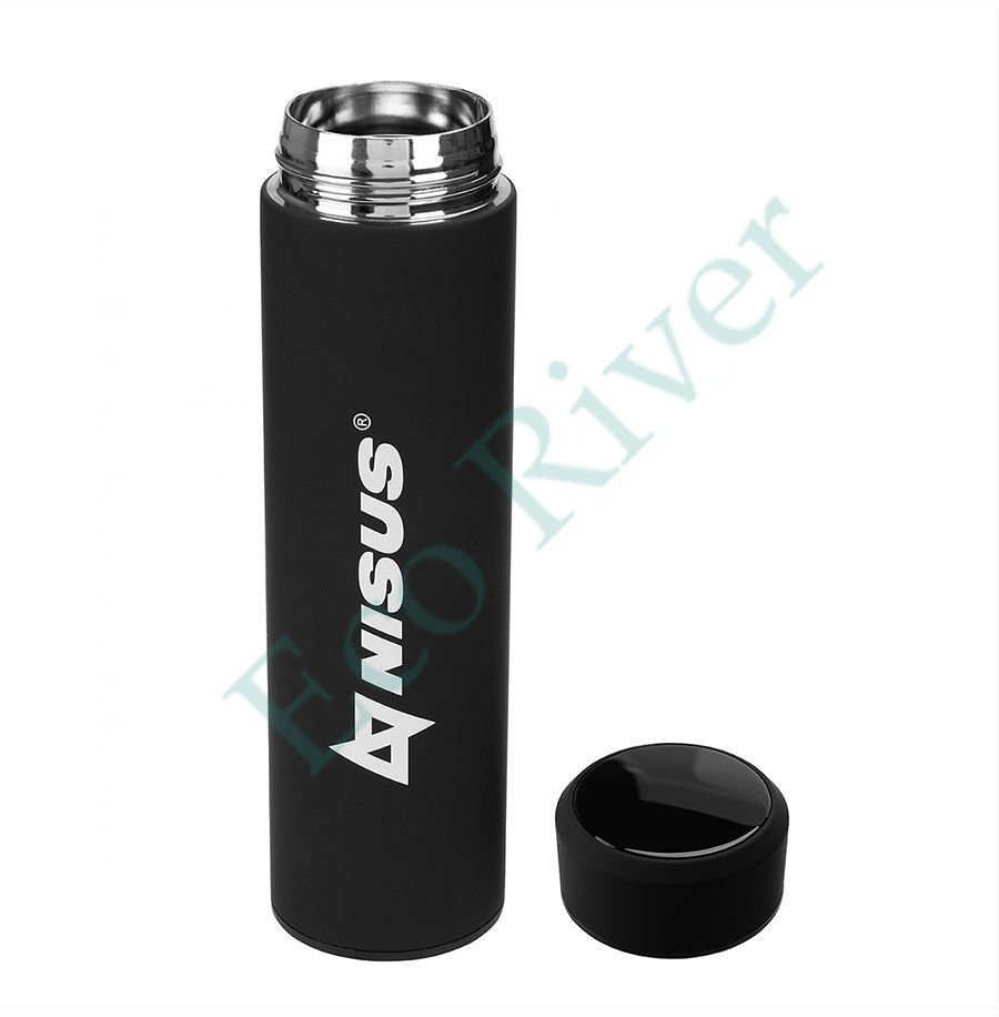 Термос NISUS N.TM-049-B с термодатчиком черный 0.45л