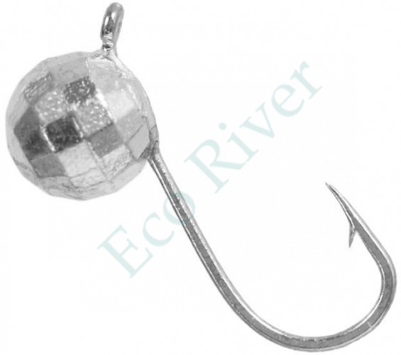 Мормышка вольфрам LumiCom Шар фигурный с ушком Ф4 серебро