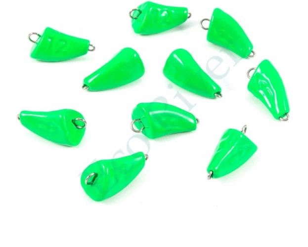 Груз Пуля-эксцентрик окрашенный разборный Яман (10 шт.) - 12 гр., зелёный/350/
