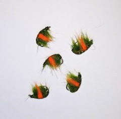 Мухомормыш зеленый с оранжевой вставкой