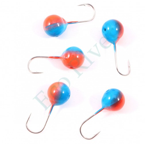 Мормышка вольфрамовая Яман Шар с отв, р.6, вес 1,90 цв.красно-синий(уп.5 шт.)