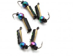 Мормышка вольф. безнасадочная Яман Столбик №2, d-1.5 мм, L-8.3 мм, вес 0,50 гр., кристалл хамелеон