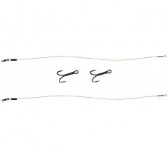 Поводок Просто жерл. с дв. AFW 1х7 28см 0.25мм 7кг 2шт