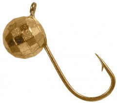 Мормышка вольфрам LumiCom Шар фигурный с ушком Ф5 золото