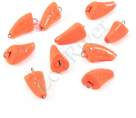 Груз Пуля-эксцентрик окрашенный разборный Яман (10 шт.) - 12 гр., оранжевый/350/