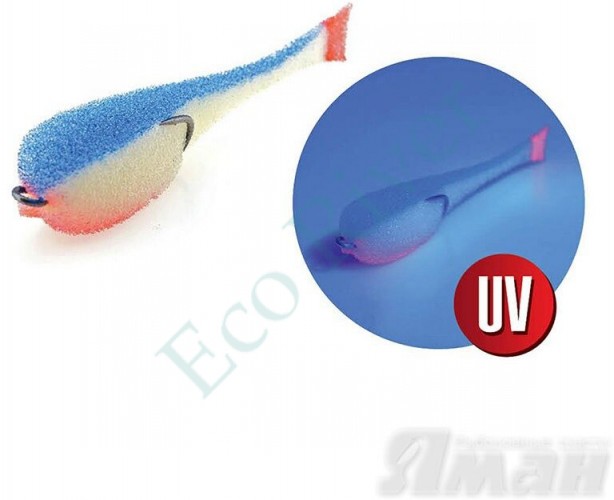 Поролоновая рыбка Yaman на двойнике, р. 125 мм, цвет 22 UV (5 шт.)