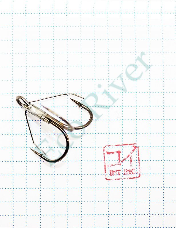 Крючок KOI WEEDLESS TREBLE HOOK , размер 1 (INT), цвет BN, тройник незацепляйка (5 шт.)/20/