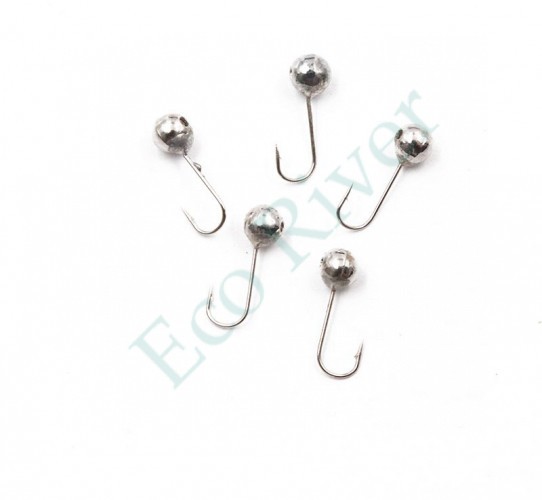 Мормышка вольфрамовая Яман Шар с отв, р.4, вес 0,60 цв.никель(уп.5 шт.)