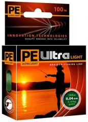 Леска плетёная Aqua Pe Ultra Light dark green 0.04мм 100м