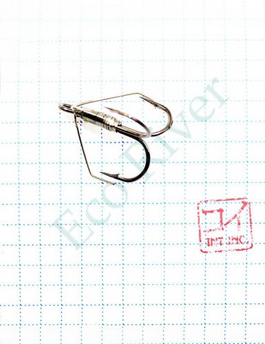 Крючок KOI WEEDLESS TREBLE HOOK , размер 2 (INT), цвет BN, тройник незацепляйка (5 шт.)/20/