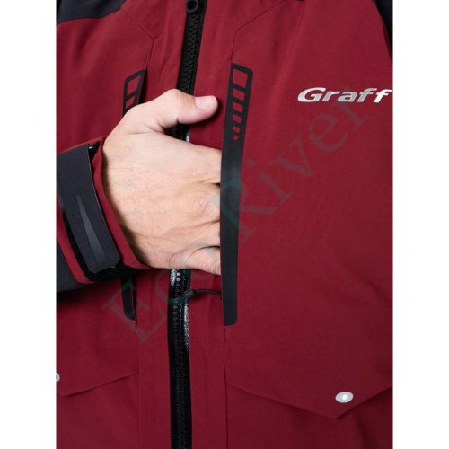 Костюм рыболовный Graff демисезонный размер 2XL/176-182 (Bratex 25000, красный)