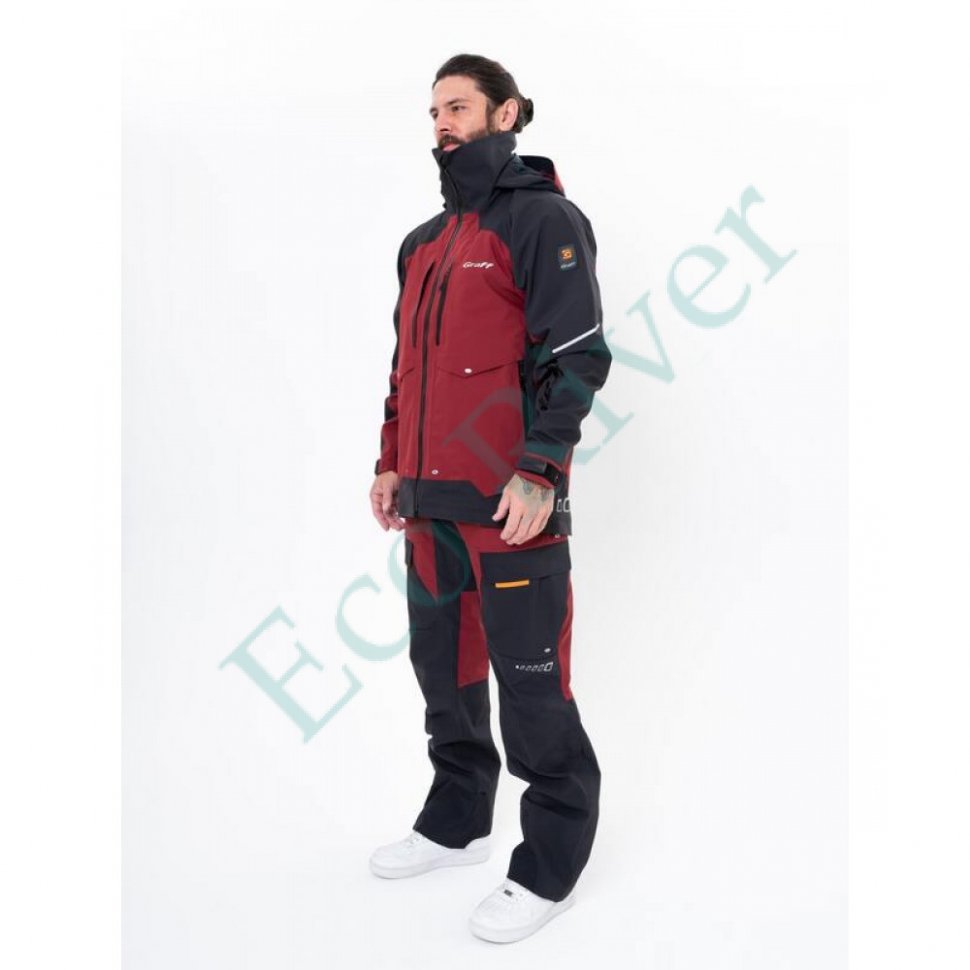Костюм рыболовный Graff демисезонный размер 2XL/176-182 (Bratex 25000, красный)