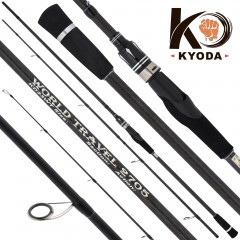 Спиннинг KYODA WORLD TRAVEL, штекер 4 секции, длина 2,10 м, тест 3-18 гр, carbon T-30