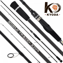 Спиннинг KYODA WORLD TRAVEL, штекер 4 секции, длина 2,10 м, тест 3-18 гр, carbon T-30