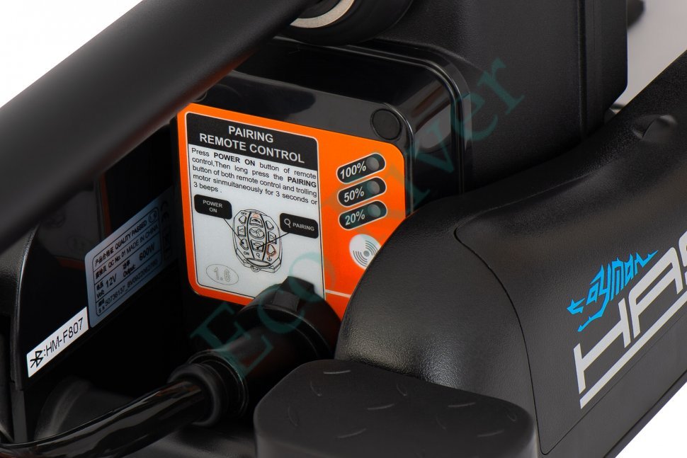 Лодочный электромотор якорь Haswing Cayman B, GPS, 12V, 55Lbs, нога 137 мм, цвет черный