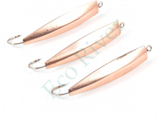 Блесна вертикальная Яман Пуля,размер 40 мм, вес 5 г, цвет медь (уп.3 шт.)/150/