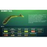 Приманка Allvega съедоб. Skinny Tail 7.5см 2.5г SB-ST75-016 green pumpkin 7шт