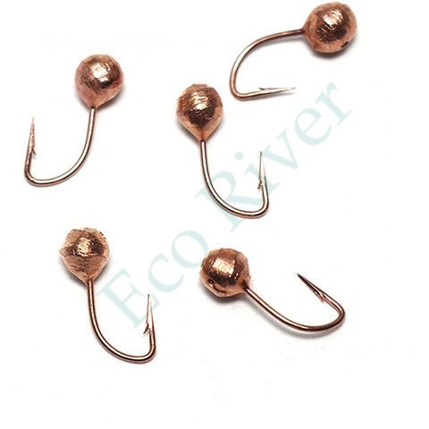 Мормышка вольф. точеная Яман Дробь с отв., р.3, вес 0,3, цв. медь (уп. 5 шт.)