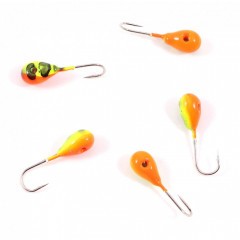 Мормышка вольф Яман Капля с отв, р.3, вес 0,30,цв.аргиана(уп.5 шт.)