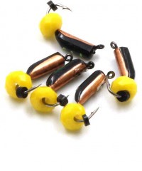 Мормышка вольф. безнасадочная Яман Столбик №3, d-2 мм, L-7 мм, вес 0,65 гр., кристалл желтый,  цв.