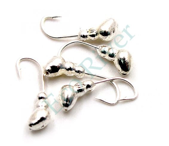 Мормышка Яман муравей с отв.,цв.SILVER PLATED, d 3, вес 0,3 г (уп. 5 шт.)