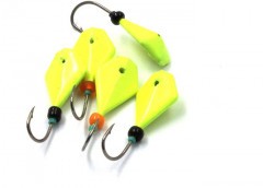 Мормышка литая Яман Кобра, вес 0,8 гр., кр. Kumho №65, цв. фц. желтый (уп. 5 шт.)