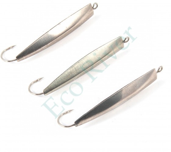 Блесна вертикальная Яман Пуля,размер 40 мм, вес 5 г, цвет никель (уп.3 шт.)/150/