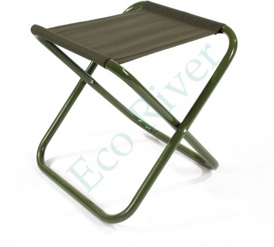 Стул туристич. Следопыт складной, бол. 410х460х470мм, труба сталь 25х1 мм (рибстоп т. хаки)/5/
