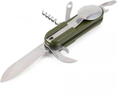 Мультитул Следопыт, 7 предметов c ложкой, вилкой, в чехле, в коробке/120/