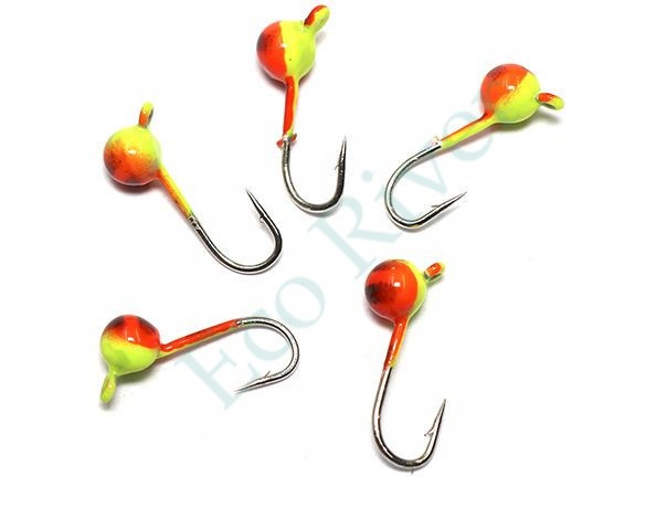 Мормышка вольфрамовая Яман Шар с ушк, р.3, вес 0,30 цв.жел.-оранж.(уп.5 шт.)