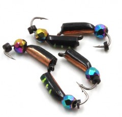 Мормышка вольф. безнасадочная Яман Столбик №3, d-2 мм, L-7 мм, вес 0,65 гр., кристалл хамелеон,  ц