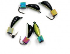 Мормышка вольф. безнасадочная Яман Малек №3, d-3 мм, L-8 мм, вес 0,60 гр., кубик хамелеон (уп. 5 ш