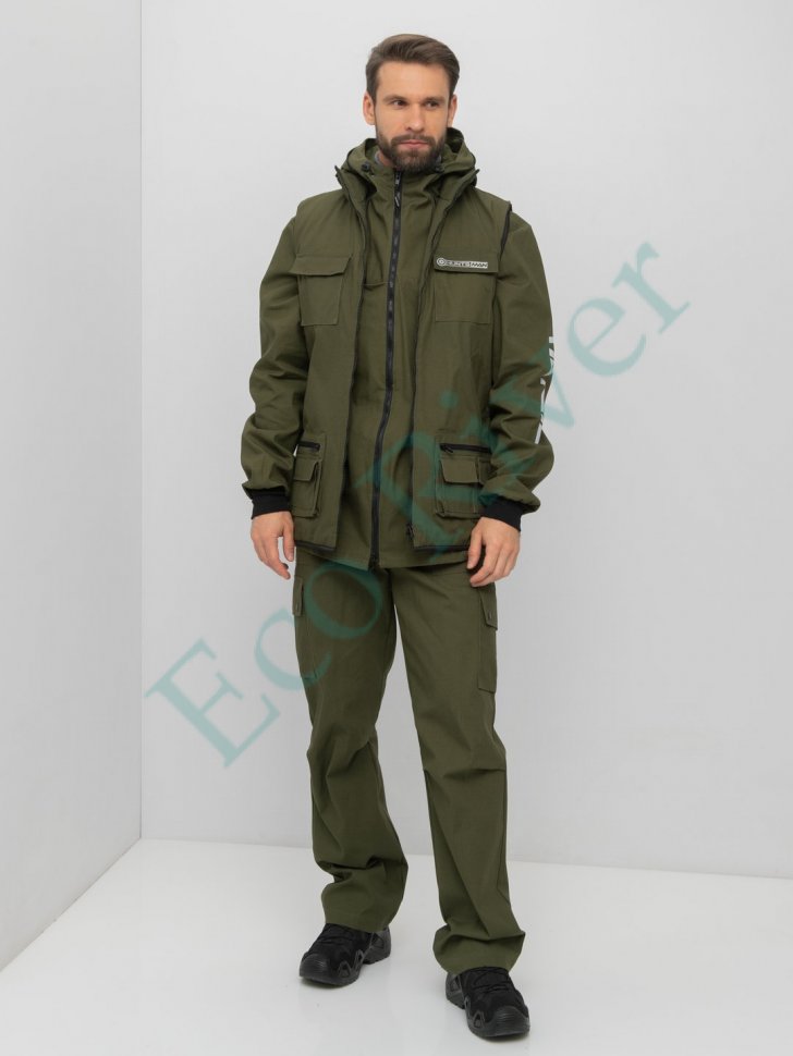 Костюм Тайга-3 хаки тк. палатка р.60-62/170-176 (Huntsman)