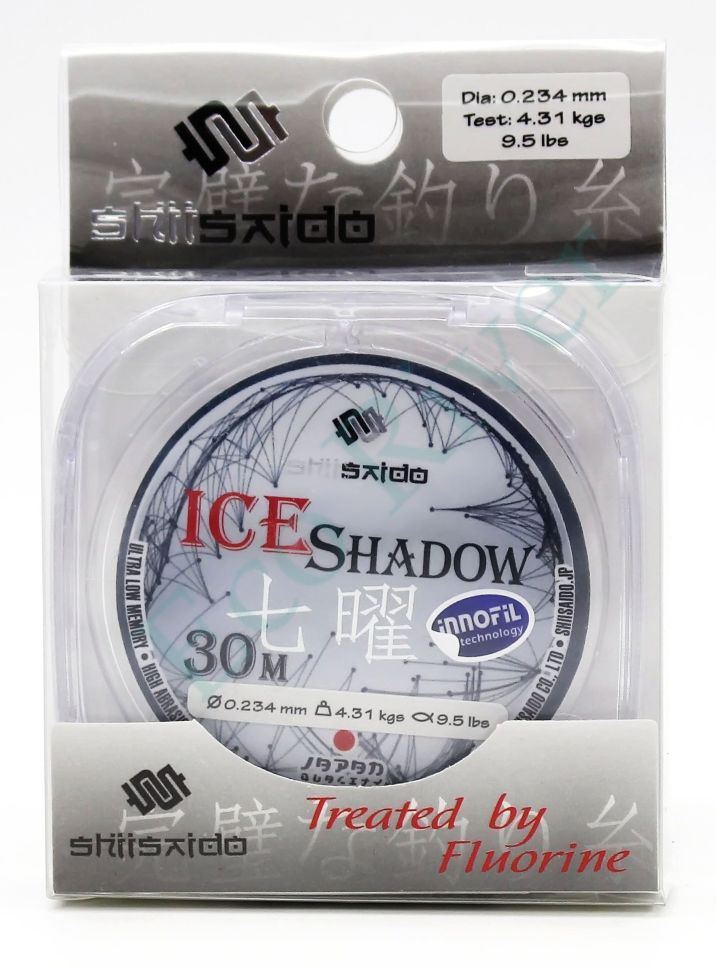 Леска Shii Saido Ice Shadow, L-30 м, d-0,074 мм, test-0,48 кг, прозрачная/10/