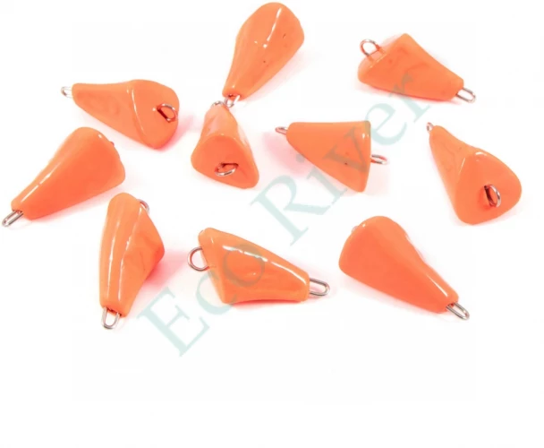 Груз Пуля-эксцентрик окрашенный разборный Яман (10 шт.) - 14 гр., оранжевый/350/