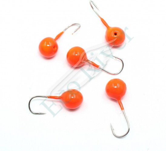Мормышка вольфрамовая Яман Шар с отв, р.5, вес 1,10 цв.оранж(уп.5 шт.)