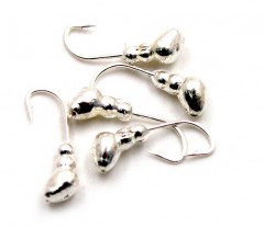 Мормышка Яман муравей с отв.,цв.SILVER PLATED, d 5, вес 0,8 г (уп. 5 шт.)