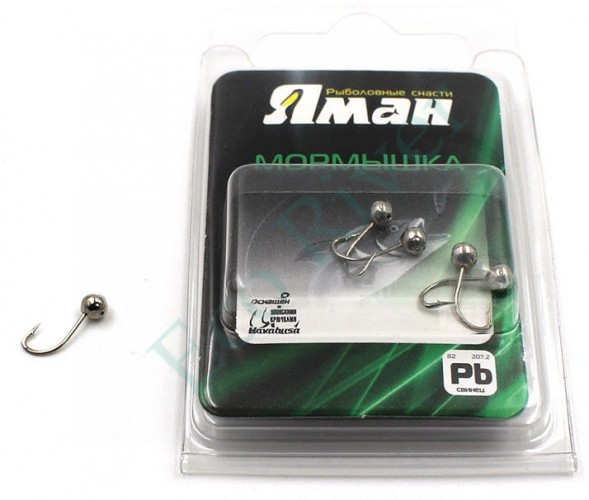 Мормышка Яман шар с отв.,цв.NL, d 3, вес 0,2 г (уп. 5 шт.)