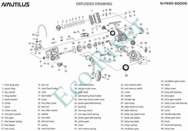 Катушка Nautilus N/Feed 6000S