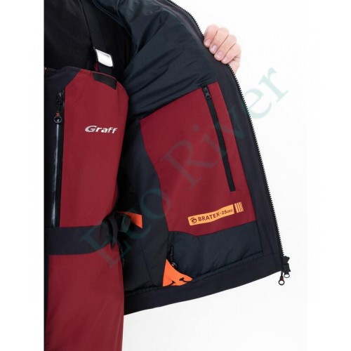 Костюм рыболовный Graff демисезонный размер 3XL/182-188 (Bratex 25000, красный)