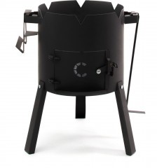 Печь под казан 12 л Сибирский Следопыт, d370, сталь 2мм, без трубы