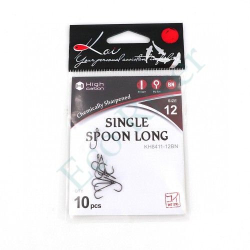 Крючок KOI SINGLE SPOON LONG, размер 12 (INT), цвет BN (10 шт.)
