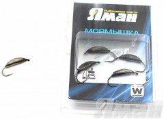 Мормышка вольфрамовая Яман  Супер банан с ушк, р.2,2 вес 0,50 цв.черн.никель(уп.5 шт.)