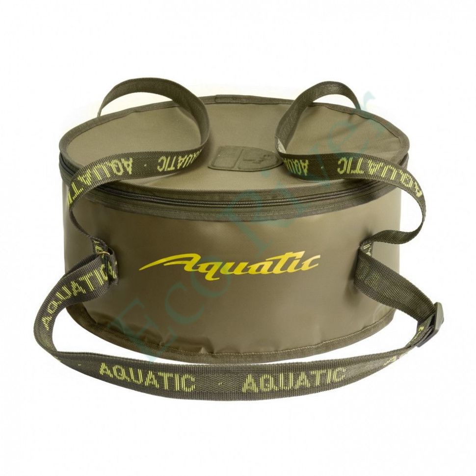 Ведро Aquatic В-03Х д/прикормки с крышкой хаки