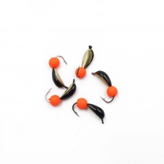 Мормышка вольф. безнасадочная Яман Малек №3, d-3 мм, L-8 мм, вес 0,55 гр., фц. красный шар (уп. 5