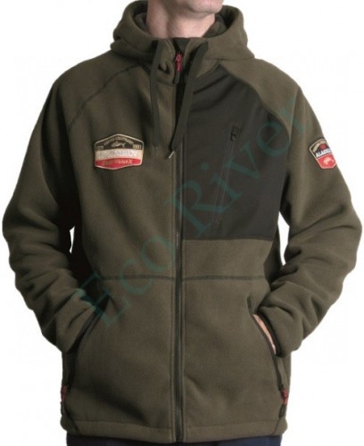 Куртка Alaskan Black Water X флис с капюшоном хаки р.M